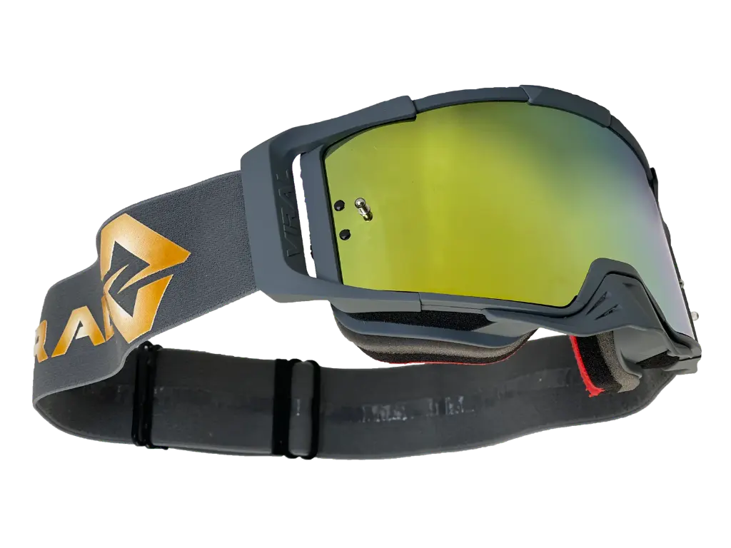 Viral Brand Signature Series Pro MX Goggles with Revo Lens (Black Gold)
