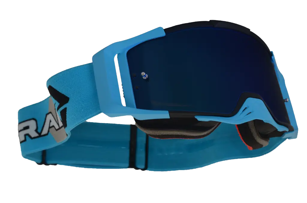 Viral Brand Signature Series Pro MX Goggles with Smoked Lens (Cyan)