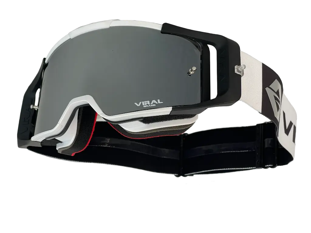 Viral Brand Signature Plus Series MX Goggle with Revo Lens (White / Black)