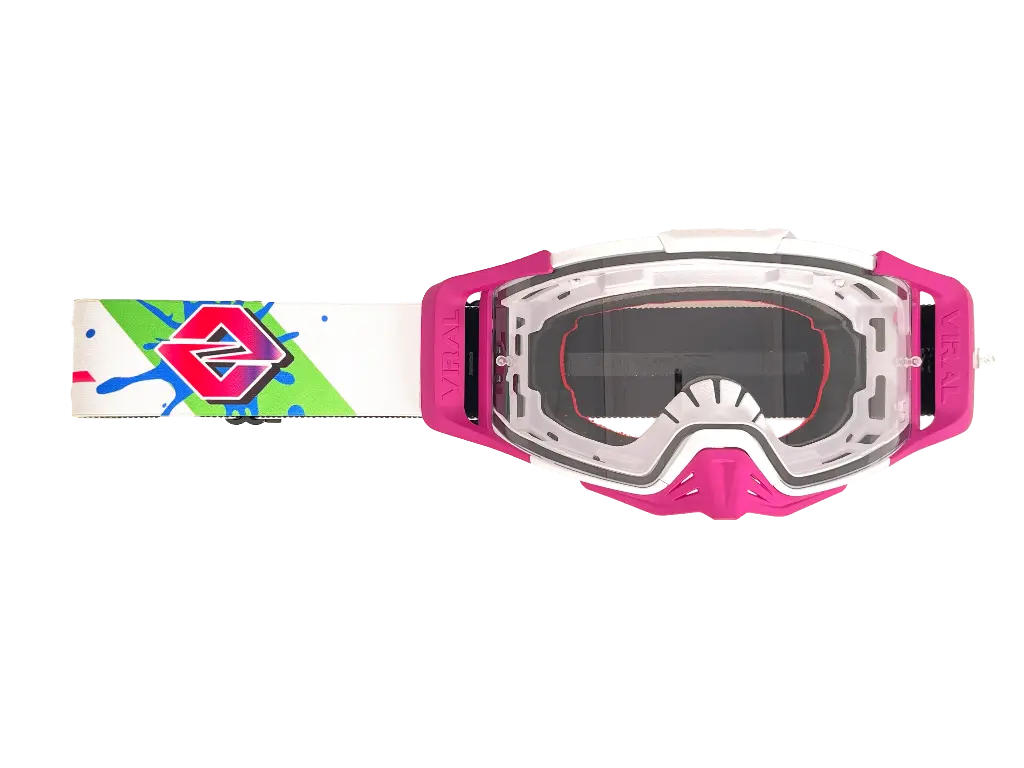 Viral Brand Signature Plus Series MX Goggle with Clear Lens (RETRO)