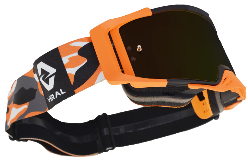 Viral Brand Signature Series Goggle with Smoked Fixed Lens (Orange Camo)