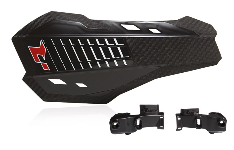 RTech HP2 Handguards with Nissin Lever Mount Kit for Honda/Kawasaki Bikes (2019–2025) - (Black)