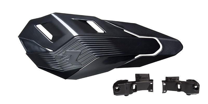 RTech HP3 Handguards with Nissin Mount Kit for Honda/Kawasaki Bikes (2019-2023) - (Black)