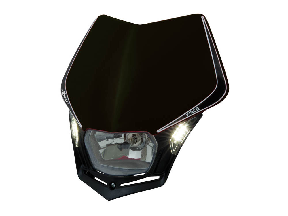 RTech V-Face Mask and Headlight (Black)