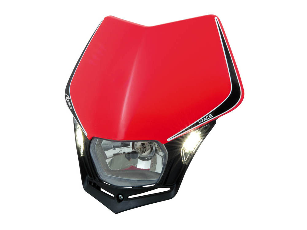 RTech V-Face Mask and Headlight (CRF Red)