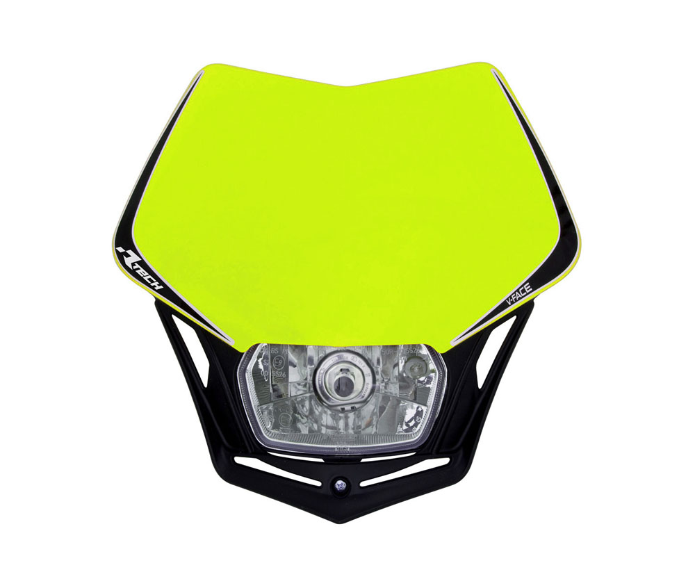 RTech V-Face Mask with Full LED Headlight (Neon Yellow)
