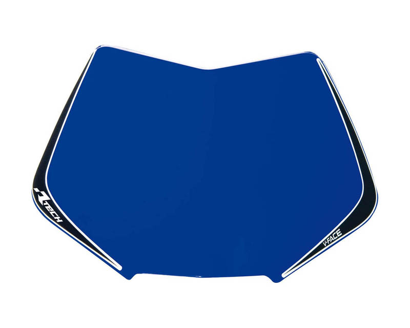 RTech V-Face Plastic Number Plate Replacement (YZF Blue)