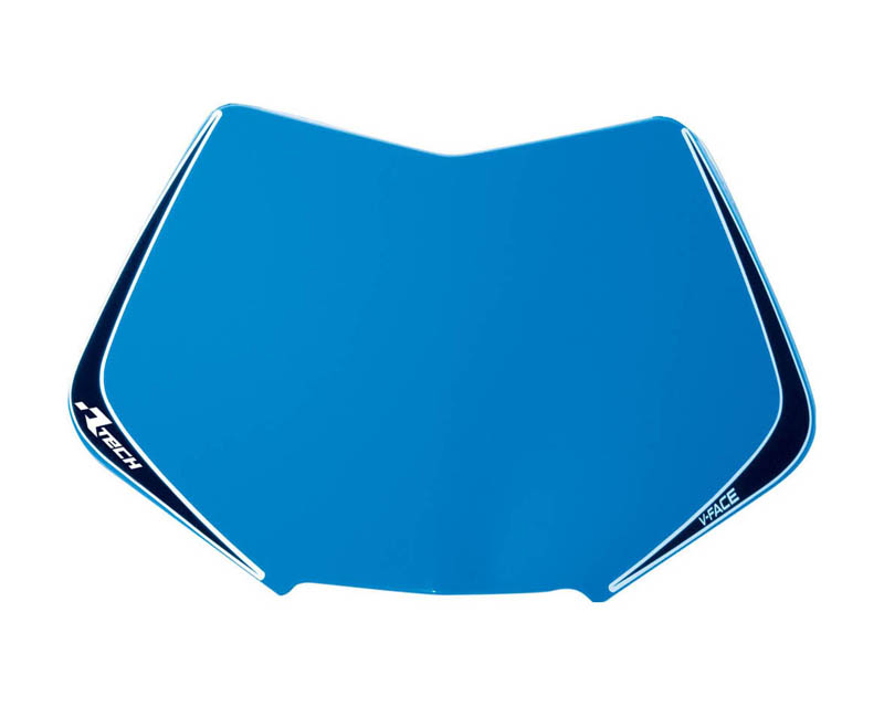 RTech V-Face Plastic Number Plate Replacement (TM Blue) 