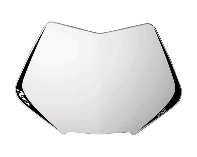 RTech V-Face Plastic Number Plate Replacement (White)