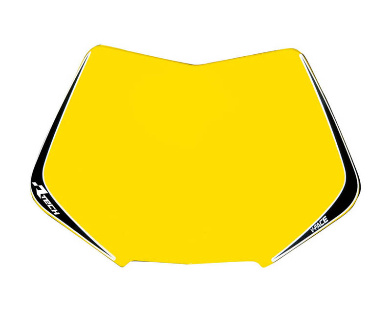 RTech V-Face Plastic Number Plate Replacement (Neon Yellow)