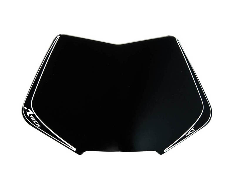 RTech V-Face Plastic Number Plate Replacement (Black)