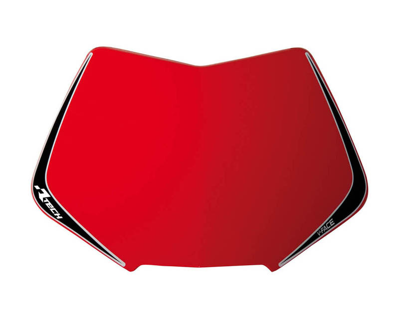 RTech V-Face Plastic Number Plate Replacement (CRF Red)