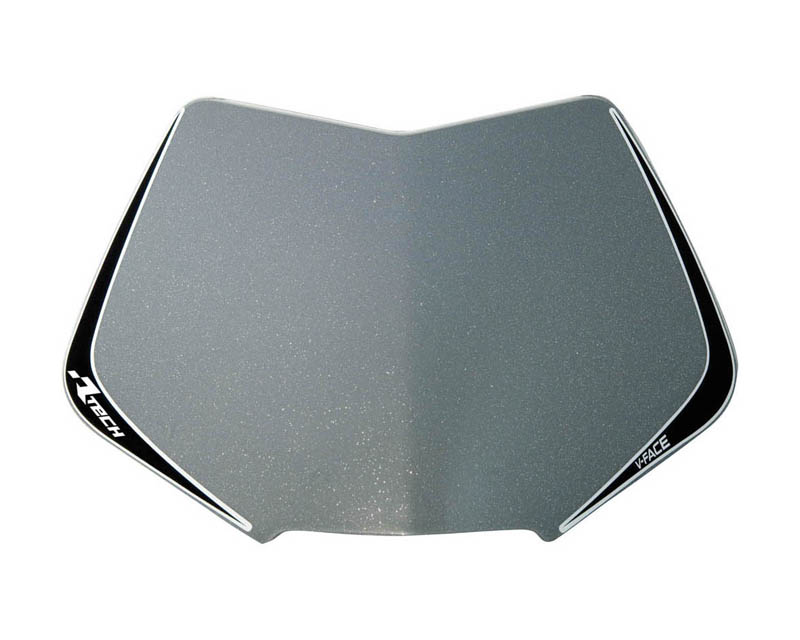 RTech V-Face Plastic Number Plate Replacement (Silver)