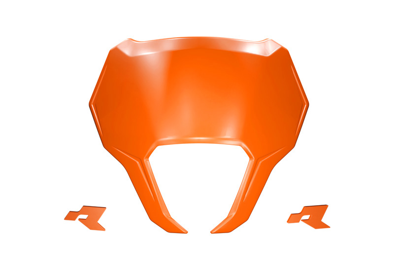 RTech V-Face 2.0 Plastic Number Plate Replacement (KTM Orange)