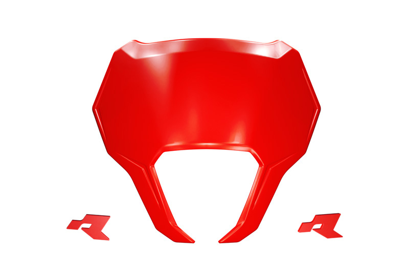 RTech V-Face 2.0 Plastic Number Plate Replacement (CRF Red)