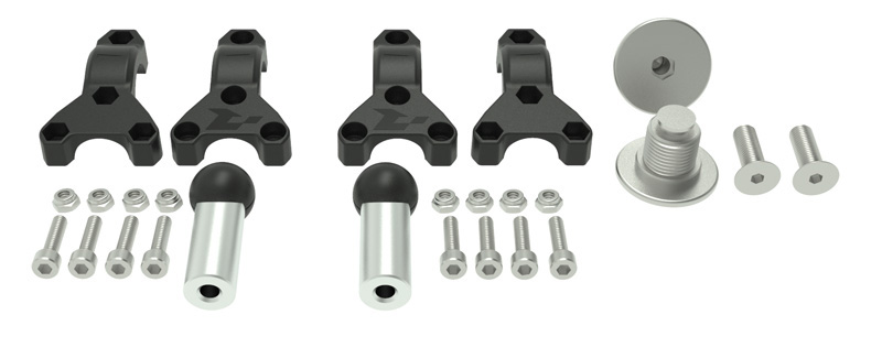 RTech HP3 Handguard Mounting Kit for 22-28mm Bars on Honda Africa Twin Bikes