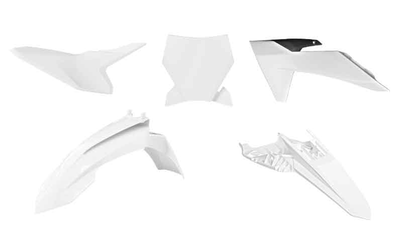 RTech Body Plastic Kit for KTM SX 50 Bikes (2024-2025) - 5 PCS - (White)