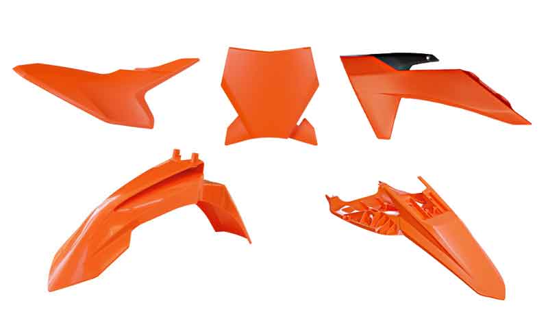 RTech Body Plastic Kit for KTM SX 50 Bikes (2024-2025) - 5 PCS - (KTM Orange)