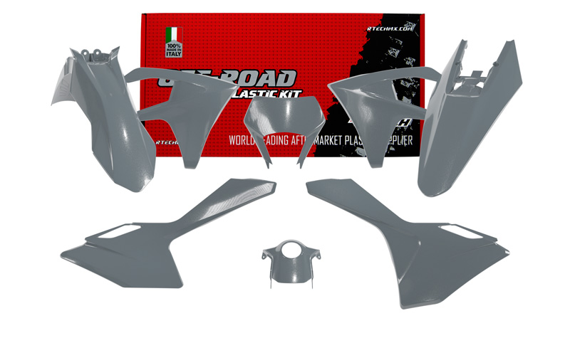 RTech Plastic Kit for GasGas EC and ECF Bikes (2024) - 6 PCS - (Quantum Grey)