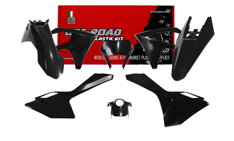 RTech Plastic Kit for GasGas EC and ECF Bikes (2024) - 6 PCS - (Black)