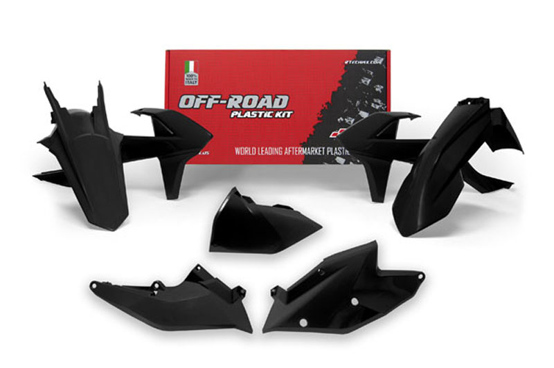 RTech Plastic Kit for KTM EXC, EXCF & XC-W Bikes (2017-2019) - 5 PCS - (Black) 