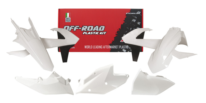 RTech Plastic Kit for KTM EXC, EXCF & XC-W Bikes (2017-2019) - 5 PCS - (White)