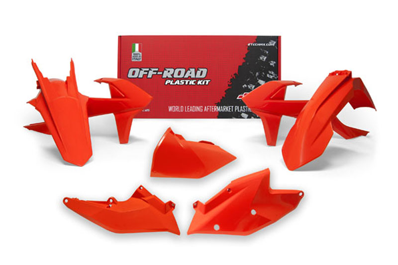 RTech Plastic Kit for KTM EXC, EXCF & XC-W Bikes (2017-2019) - 5 PCS - (KTM Orange)