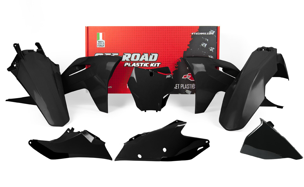 RTech Plastic Kit for GasGas MC/F & EX/F Bikes (2021-2023) - 6 PCS - (Black)