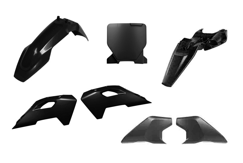 RTech Plastic Kit for Husqvarna TC 65 Bikes (2024-2025) - 5 PCS - (Black)