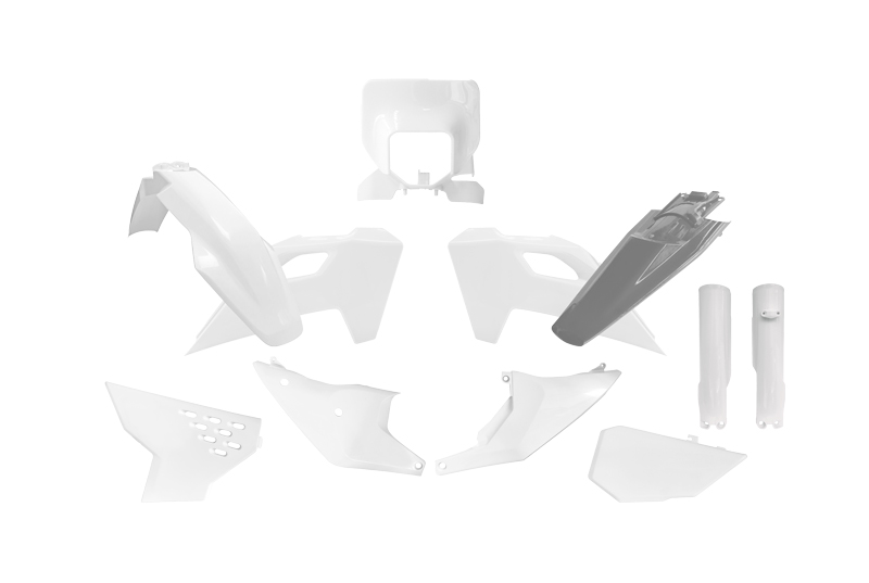 RTech Plastic Kit for Husqvarna TE and FE Bikes (2024-2025) - 8 PCS - (Quantum Grey/White)