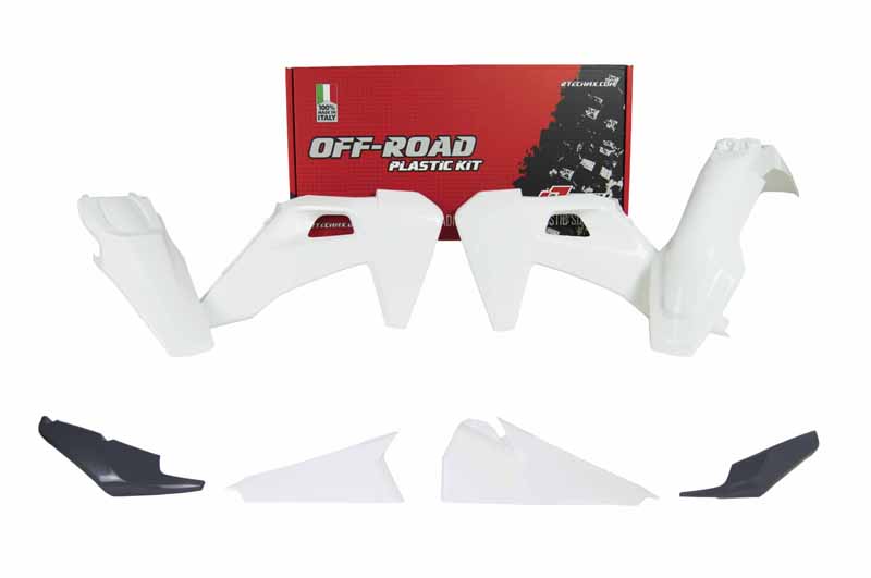 RTech Plastic Kit for Husqvarna Bikes (2020-2023) - 5 PCS - (White/Grey)