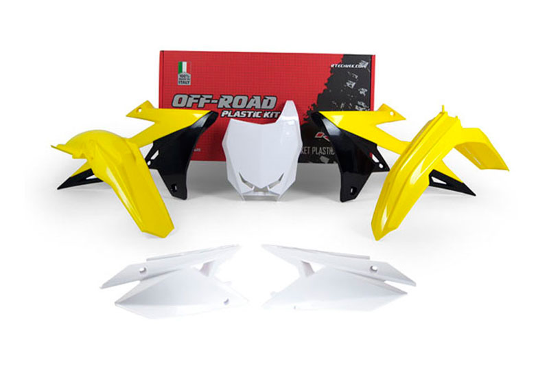 RTech Plastic Kit for Suzuki RMZ Bikes (2018-2024) - 5 PCS - (RMZ Yellow/White/Black)