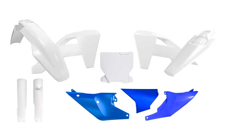 RTech Plastic Kit for Husqvarna Bikes (2024-2025) - 7 PCS - (White/Blue)
