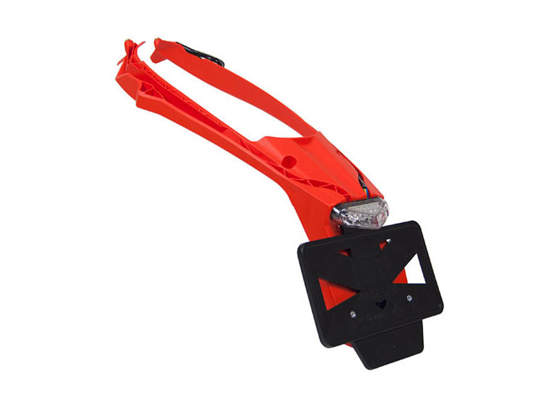 RTech Integra License Plate Holder with LED Taillight for KTM USA Version (2017-2019) - (KTM Orange) 
