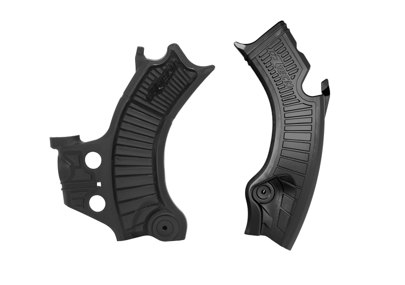 RTech Bi-Material Frame Protections for Honda CRF-R, CRF-RX, and CRF-RWE Bikes (2025) - (Black)