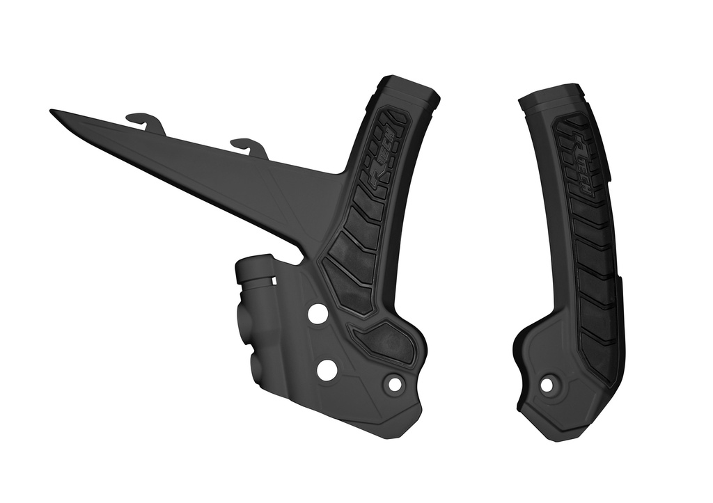 RTech Bi-Material Frame Protectors for GasGas Bikes (2023-2025) - (Black)