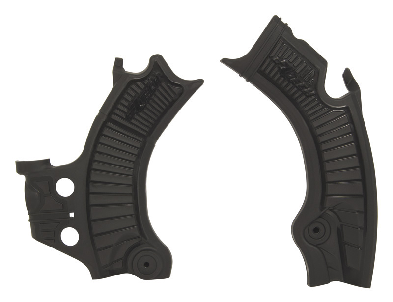 RTech Bi-Material Frame Protections for Honda CRF Series Bikes (2021-2024) - (Black)