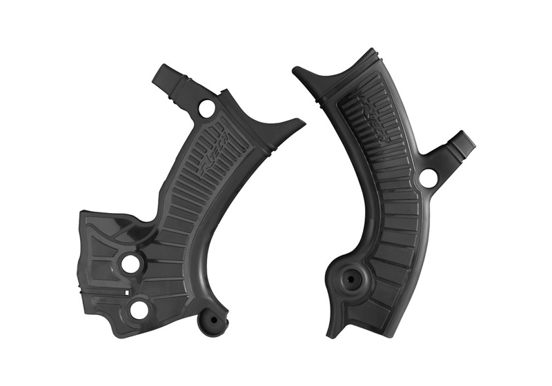 RTech Bi-Material Frame Protectors for Fantic and Yamaha Bikes (2018-2023) - (Black)  