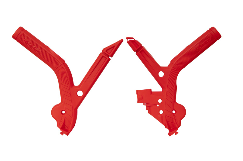 RTech Bi-Material Frame Protectors for Beta RX 450 Bikes (2024) - (Red) 