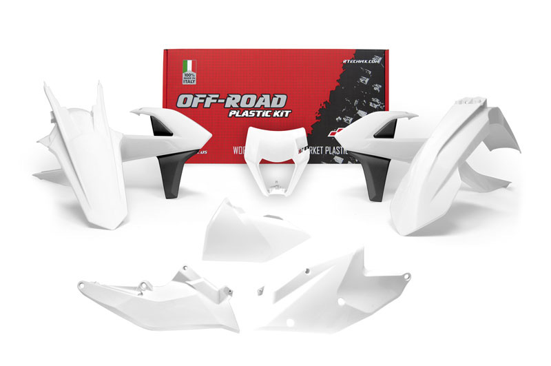 RTech Plastic Kit for KTM Bikes (2017-2019) - 6 PCS - (White) 