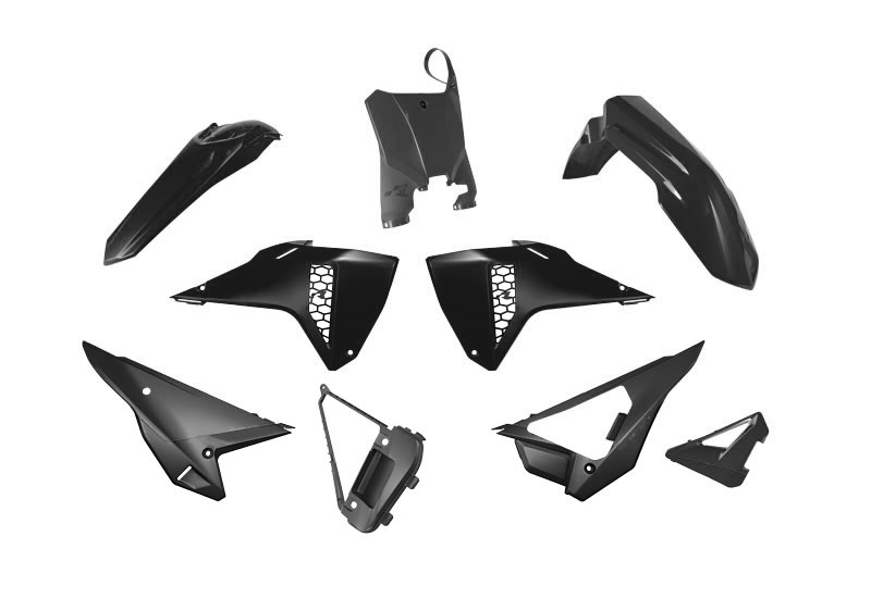 RTech Plastic Kit for Honda CRF-R and CRF-RWE Bikes (2025) - 6 PCS - (Black)