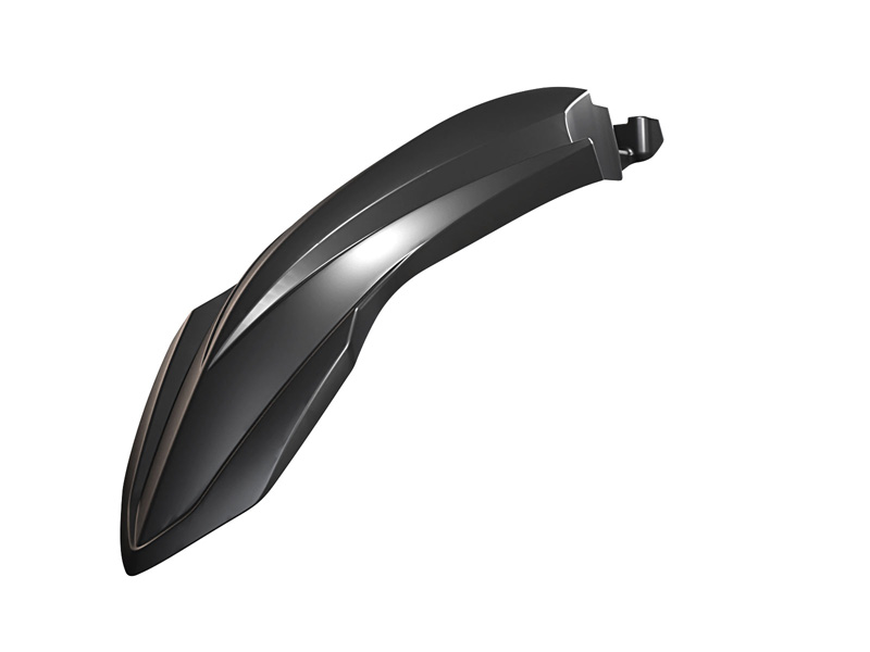 RTech Front-Half High Fender for Yamaha T7 Bikes (2019-2025) - (Black)