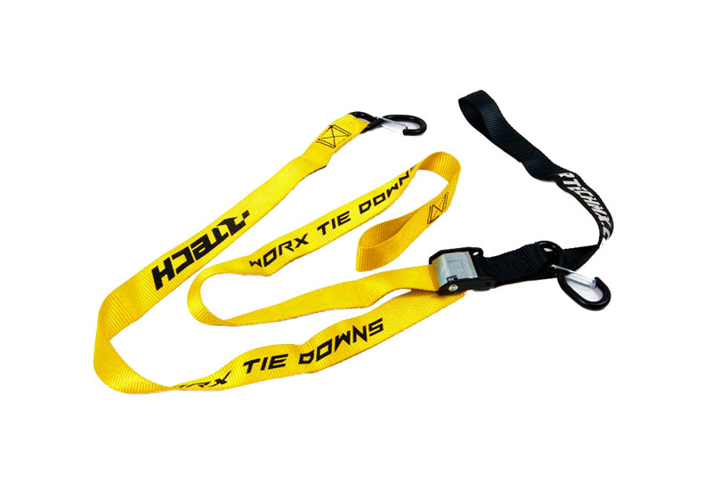 RTech Tie Down Strap with Safety Lock (1,200 lbs Load Limit) - 1.5in x 6.5ft - (Yellow)