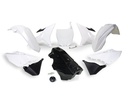 RTech Revolution Plastic Kit for Yamaha Bikes (2002-2022) - 7 PCS - (Black/White)