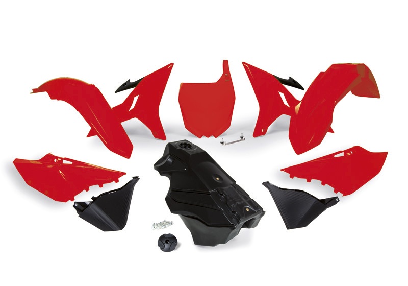 RTech Revolution Plastics Conversion Kit for Yamaha YZ & YZ-X Bikes (2002-2022) - 7 PCS - (Red/Black) 