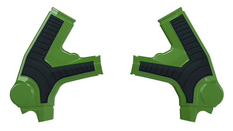 RTech Bi-Material Frame Protectors for SUR-RON Ultra Bee Bikes (2023-2024) - (Navy Green/Black) 
