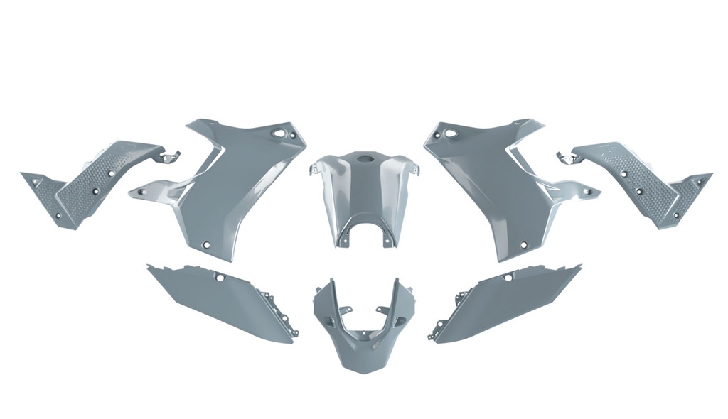 RTech Revolution Plastic Kit for Yamaha T7 Bikes (2019-2024) - 7 PCS - (Light Grey)