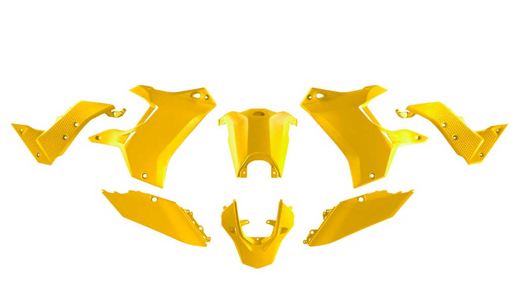 RTech Revolution Plastic Kit for Yamaha Tenere 700 Bikes (2019-2024) - 7 PCS - (YZ Yellow)