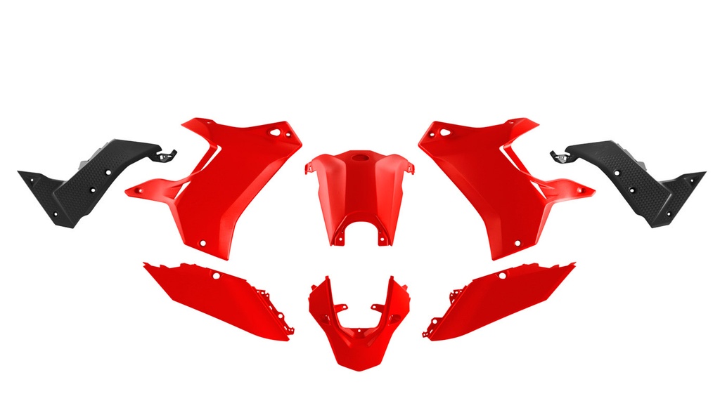 RTech Revolution Plastic Kit for Yamaha T7 Bikes (2019-2024) - 7 PCS - (Red/Black)
