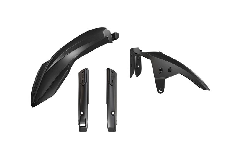 RTech Fender and Fork Guard Kit for Yamaha T7 Bikes (2019-2024) - 3 PCS - (Black)